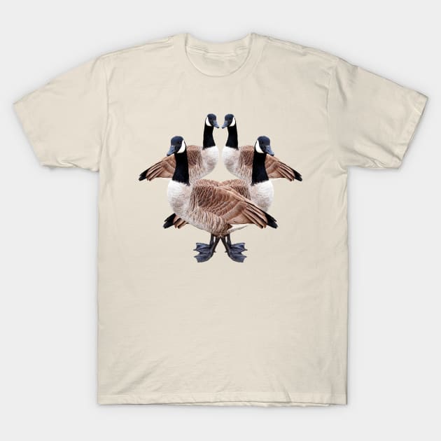 Canada geese, wildlife, gifts, graphic design, Wild Elegance T-Shirt by sandyo2ly